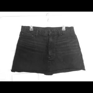 Free People Denim Skirt Size 12 Black